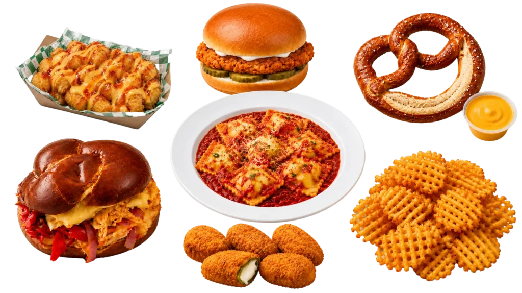 TF Bites sandwiches, pasta, pizza and savory food at Tutti Frutti Café