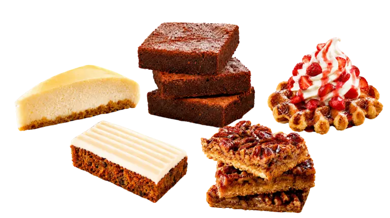 Cheesecake, dessert bars and sweet treats at Tutti Frutti Café
