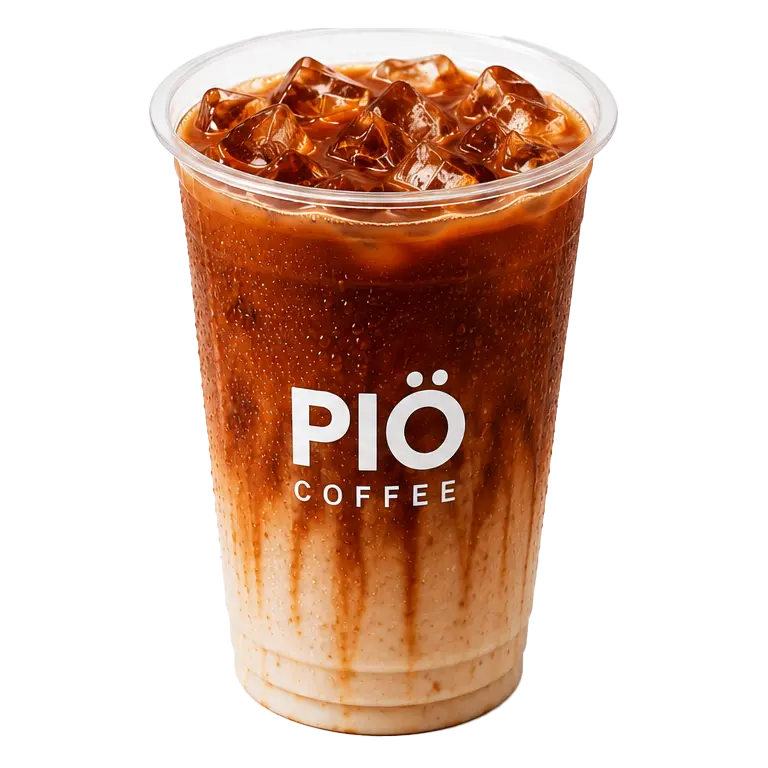 Iced PIO Coffee drinks at Tutti Frutti Café