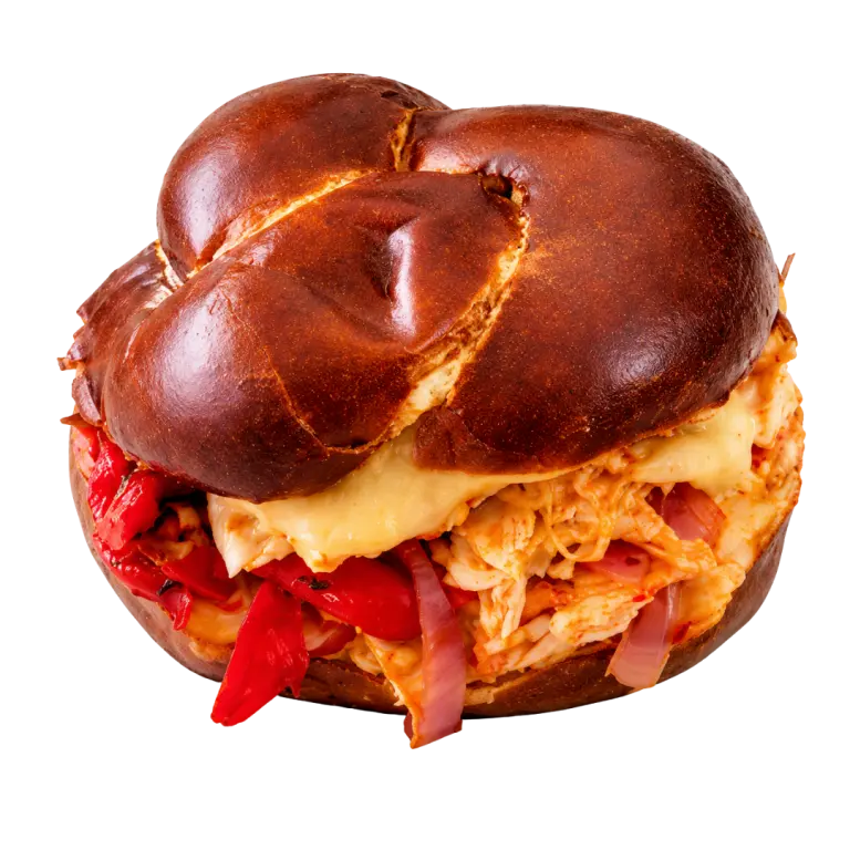Pretzel bun deli sandwich from TF Bites